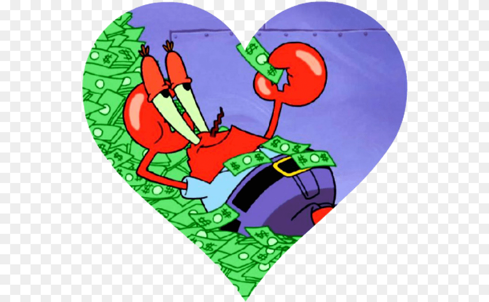Mr Krabs Loves Money Mr Krabs Loves Money, Heart, Balloon, Baby, Person Png
