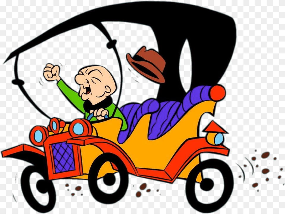 Mr Magoo In His Car Transparent Stickpng Mr Magoo Car, Wheel, Machine, Vehicle, Transportation Free Png Download
