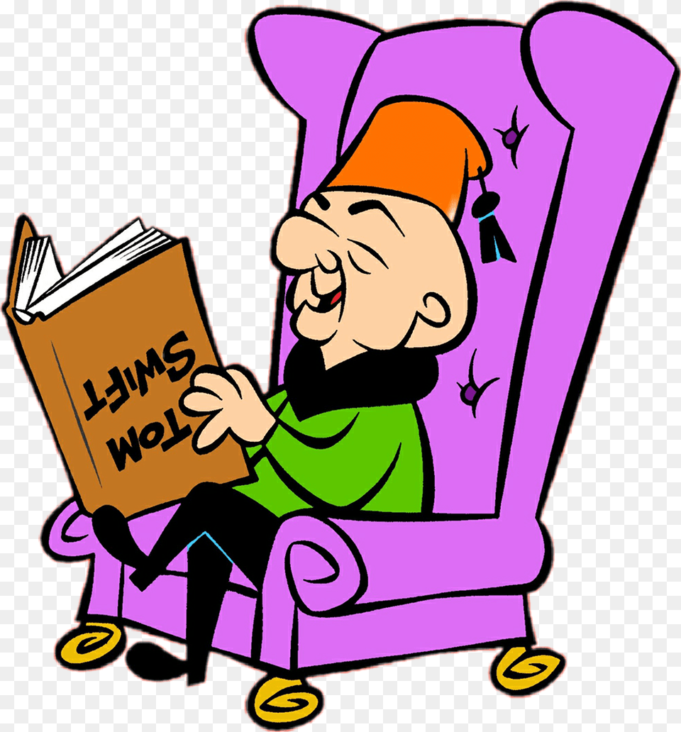 Mr Magoo Mr Magoo Reading, Person, Baby, Cartoon, Furniture Png Image