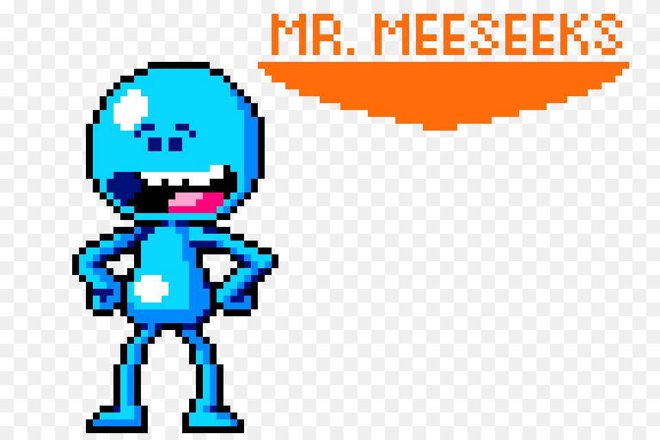 Mr Meeseeks Bit Pixel Art Maker, Person Free Png