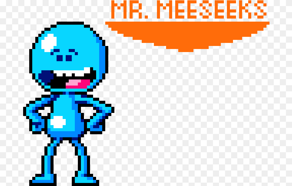 Mr Meeseeks Pixel Art Clipart Download Mr Meeseeks Pixel Art, Alien Free Png