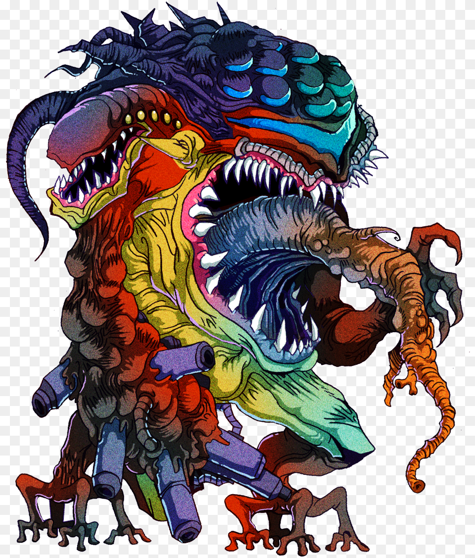 Mr Metroid Fusion Artwork, Dragon, Animal, Dinosaur, Reptile Free Transparent Png