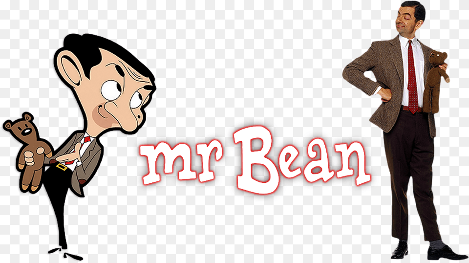Mr Mr Bean With Teddy Animation, Clothing, Coat, Adult, Man Png