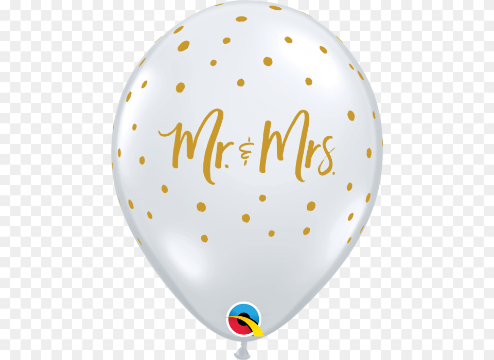 Mr Mrs Gold Dots Clear, Balloon, Clothing, Hardhat, Helmet Png Image