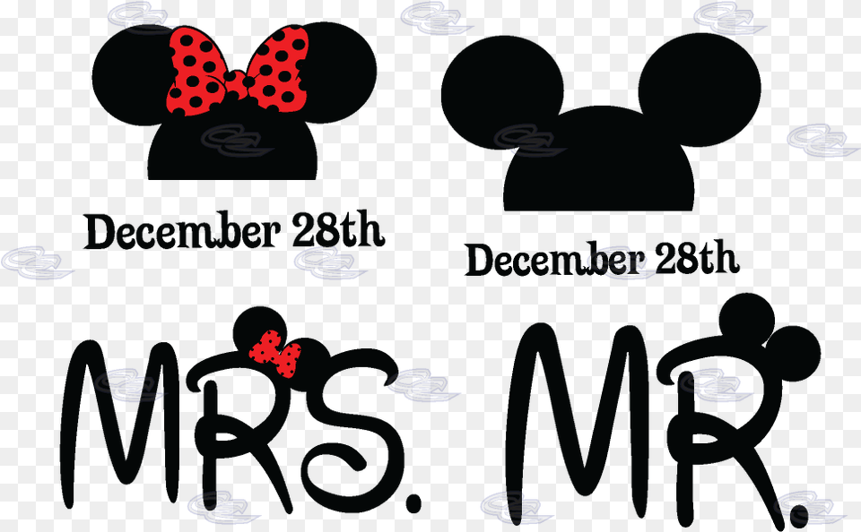 Mr Mrs Mickey Minnie Mouse Heads With Custom Wedding Mickey Mouse Y Minnie Mrs, Blackboard Png Image