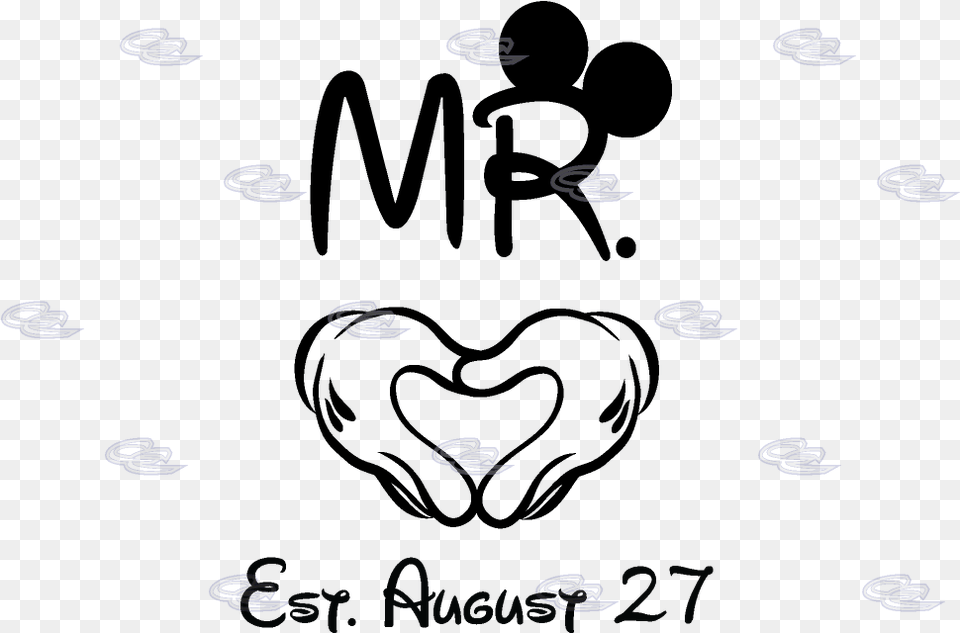 Mr Mrs Mickey Mouse T Shirt Groom Bride, Accessories, Pattern Free Transparent Png