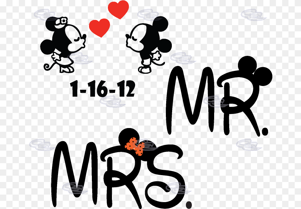 Mr Mrs Mmm Kiss Mickey Minnie Mr Amp Mrs, Blackboard Free Png