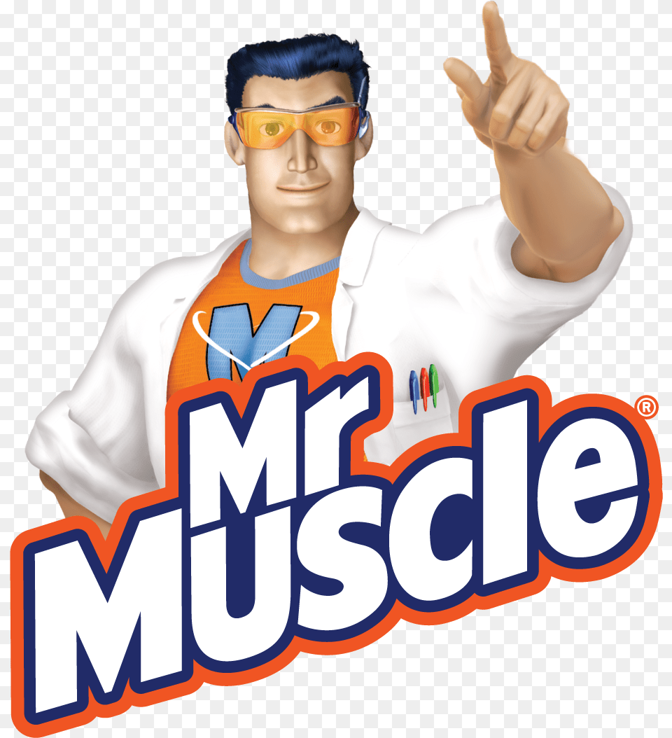 Mr Muscle Products Logo Mr Muscle, Body Part, Finger, Hand, Person Free Png Download