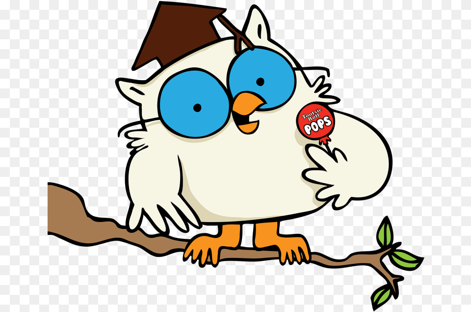 Mr Owl On Branch Tootsie Pop Owl, Animal, Mammal Png