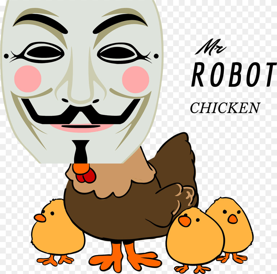 Mr Robot Download Chicken And Chicks Clipart, Person, Face, Head, Animal Png