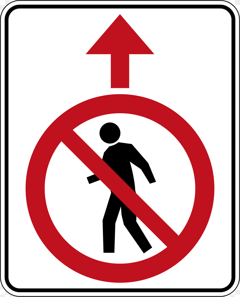 Mr Rp 8 No Pedestrian Crossing Used In Western Australia Clipart, Sign, Symbol, Road Sign, Adult Png