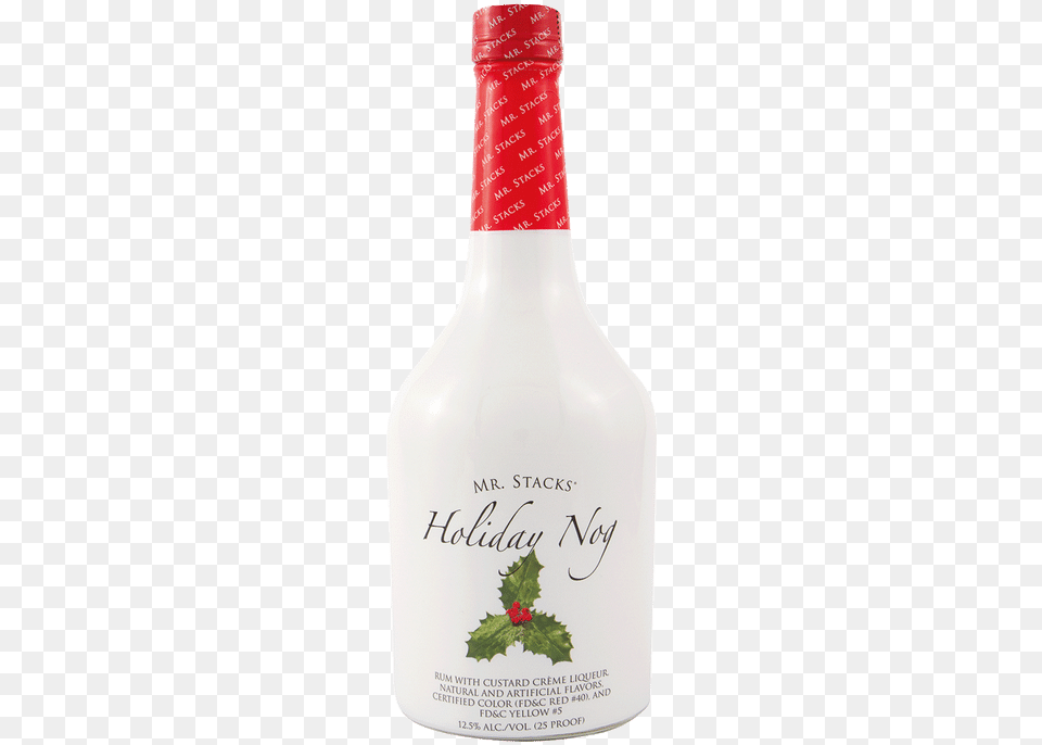 Mr Stacks Holiday Nog Glass Bottle, Alcohol, Beverage, Liquor, Food Png Image
