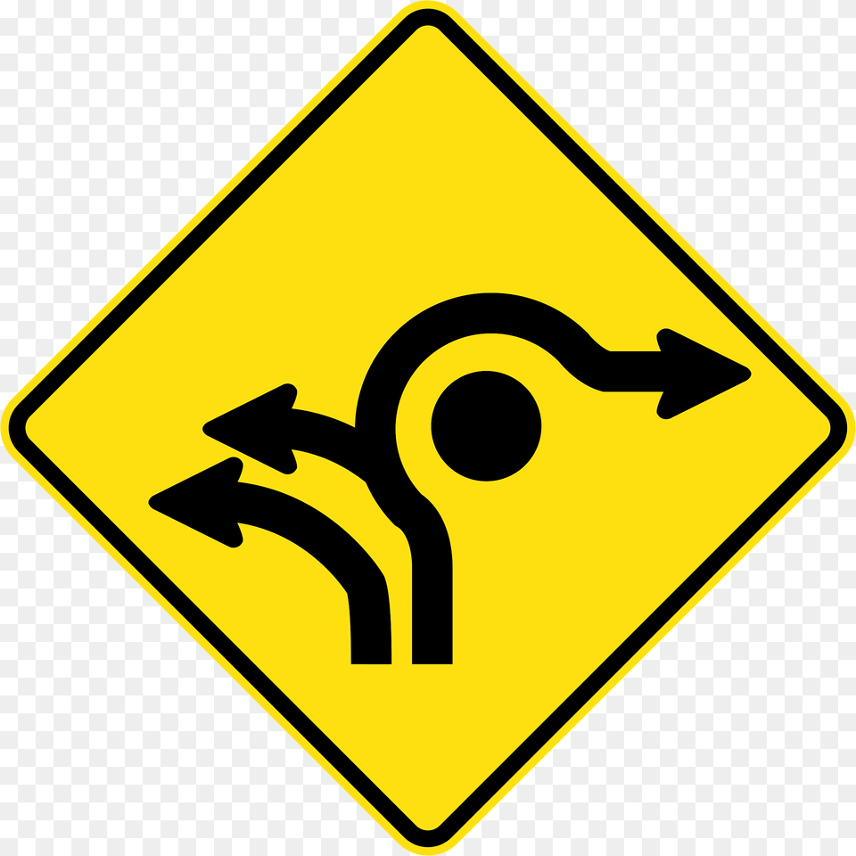 Mr Wdad 13 Roundabout Directional Lanes Used In Western Australia Clipart, Sign, Symbol, Road Sign Free Transparent Png