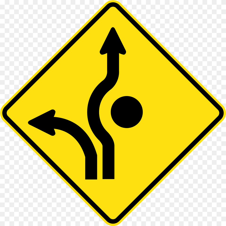 Mr Wdad 16 Roundabout Directional Lanes Used In Western Australia Clipart, Road Sign, Sign, Symbol Png