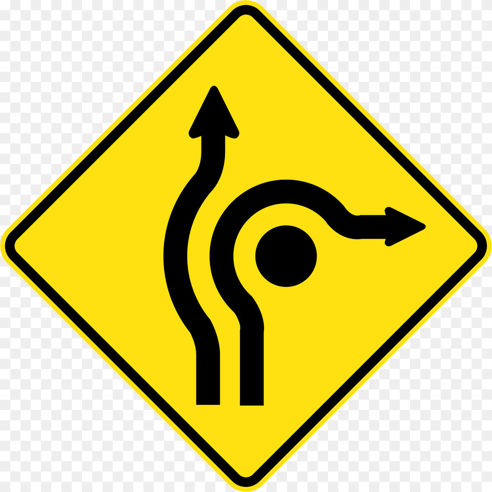 Mr Wdad 18 Roundabout Directional Lanes Used In Western Australia Clipart, Sign, Symbol, Road Sign Free Png Download