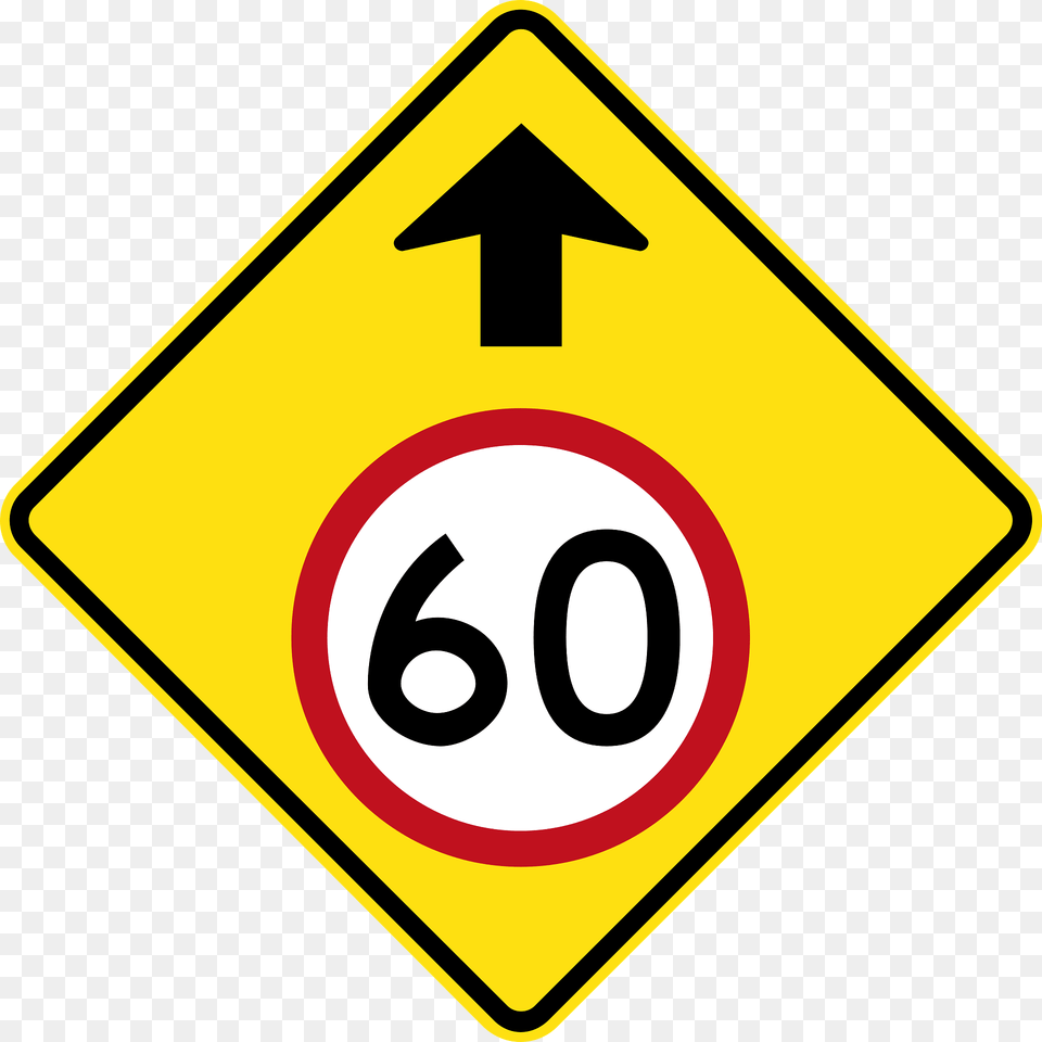 Mr Wdad 2 Speed Limit Ahead Used In Western Australia Clipart, Sign, Symbol, Road Sign Png
