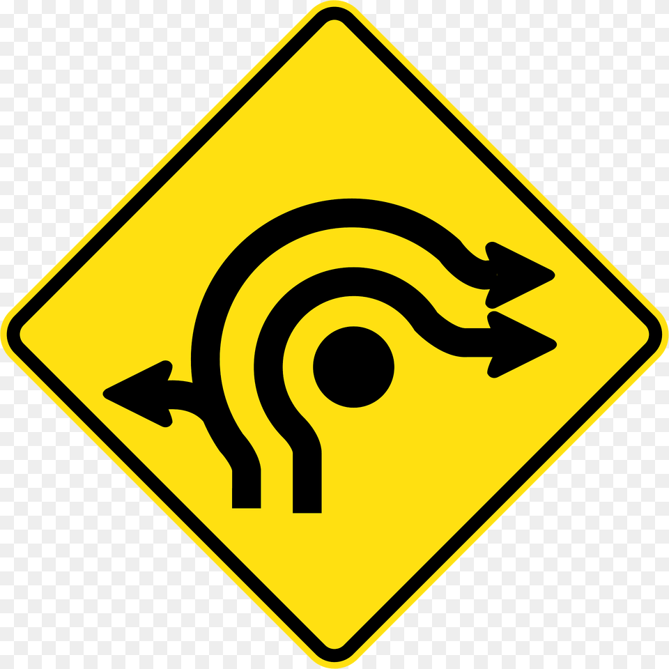 Mr Wdad 8 Roundabout Directional Lanes Used In Western Australia Clipart, Sign, Symbol, Road Sign Free Transparent Png
