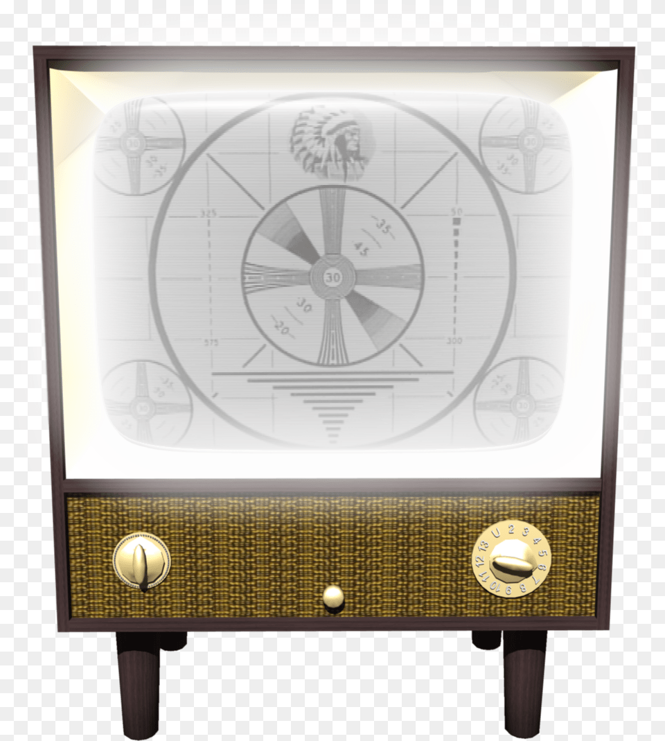 Mr Whiskers Glow Old Tv 1950s Transparent Television Set, Electronics Png Image