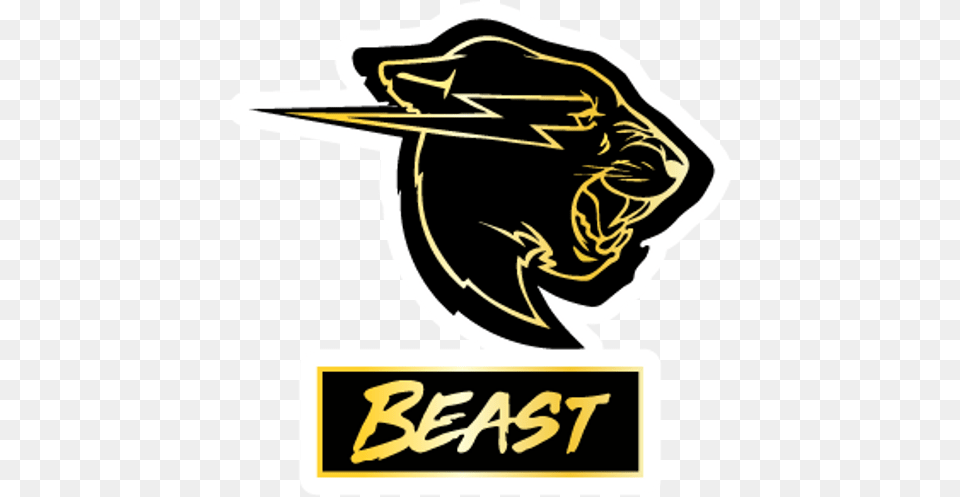 Mrbeast Gold Logo Sticker Mania Logo Sticker Mr Beast Logo, Animal, Beak, Bird, People Free Png