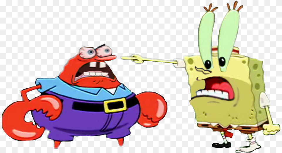 Mrkrabs Spongebob Meme Reaction Faceswap Bikinibottom Mr Krabs And Spongebob Meme, Cartoon, Baby, Person Free Png