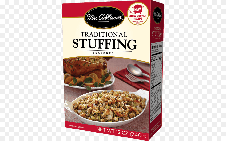 Mrs Cubbisons Seasoned Classic Dressing 12 Oz Box, Cutlery, Fork, Food, Stuffing Free Transparent Png