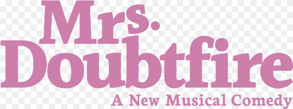 Mrs Doubtfire Broadway Mrs Doubtfire Musical Logo, Purple, Text Free Png