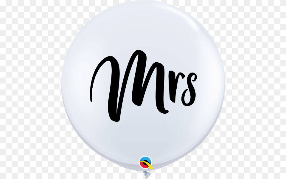 Mrs Giant White Balloon Print Balloon, Plate Png Image