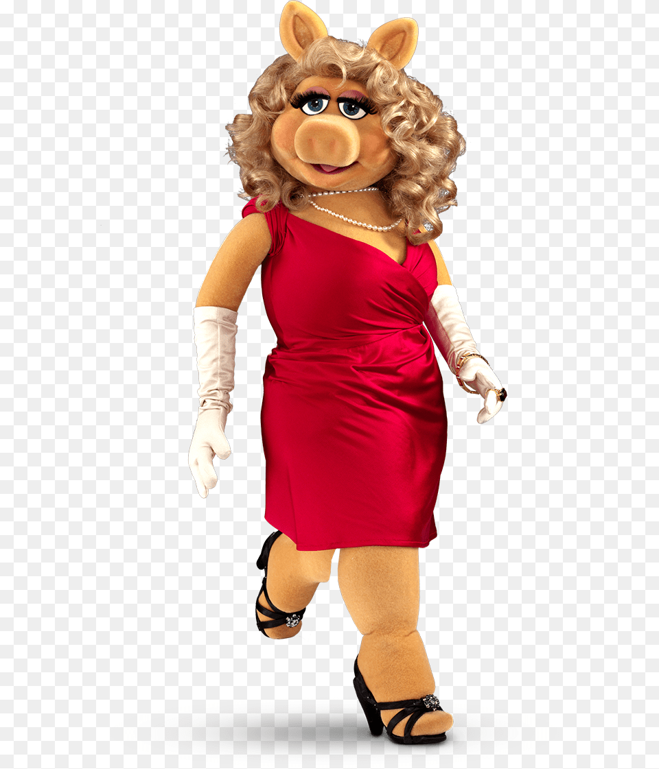 Mrs Piggy In A Dress, Adult, Clothing, Female, Glove Free Transparent Png