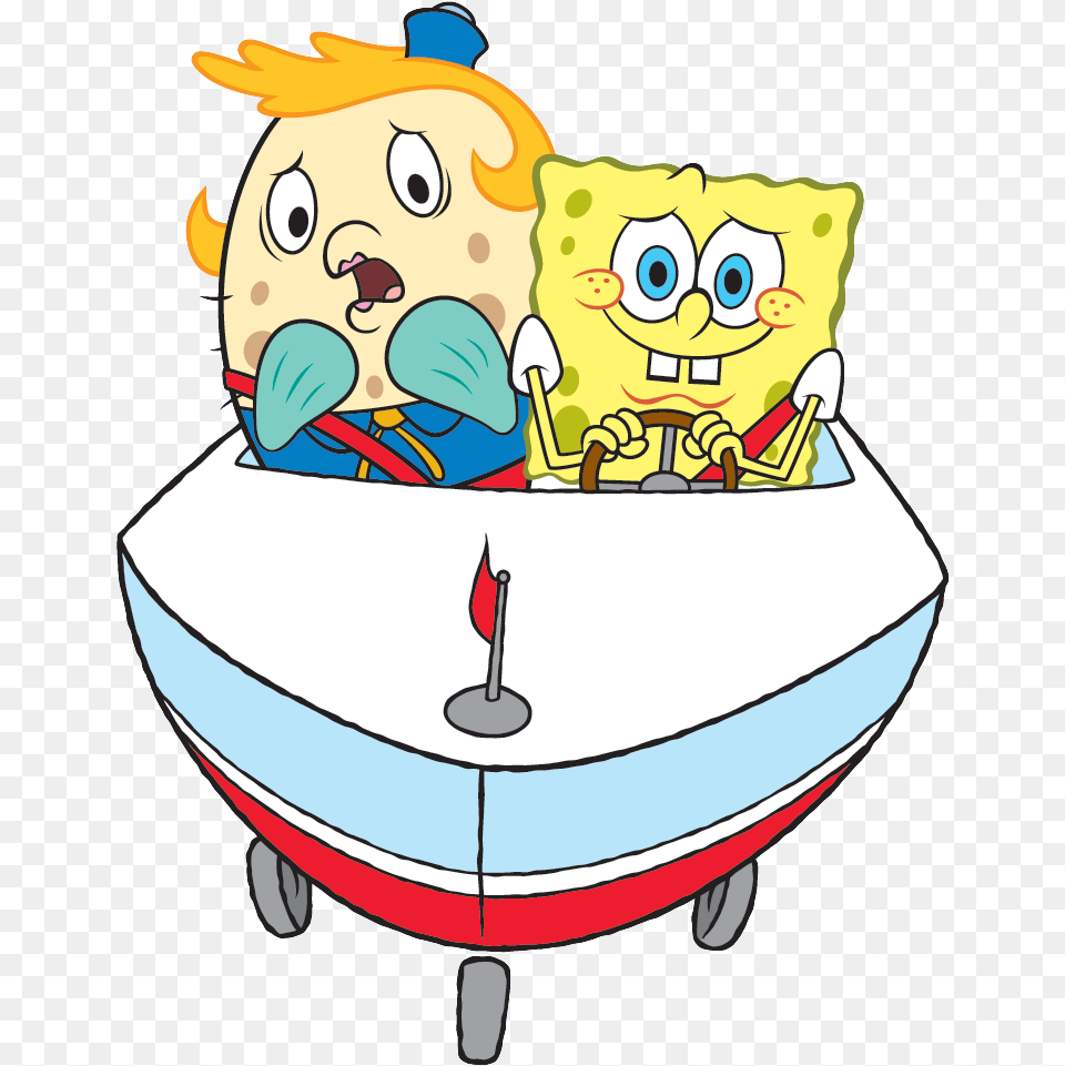 Mrs Puff With Spongebob And Miss Puff, Watercraft, Vehicle, Boat, Dinghy Png Image