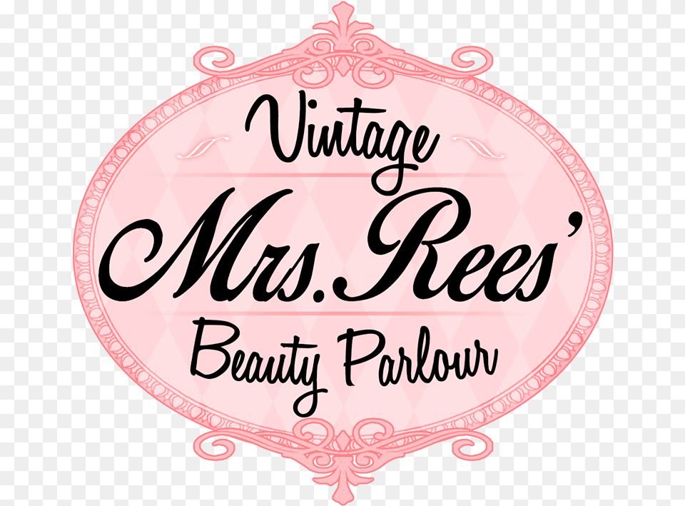 Mrs Rees39 Vintage Beauty Parlour, Text, Calligraphy, Handwriting Free Png