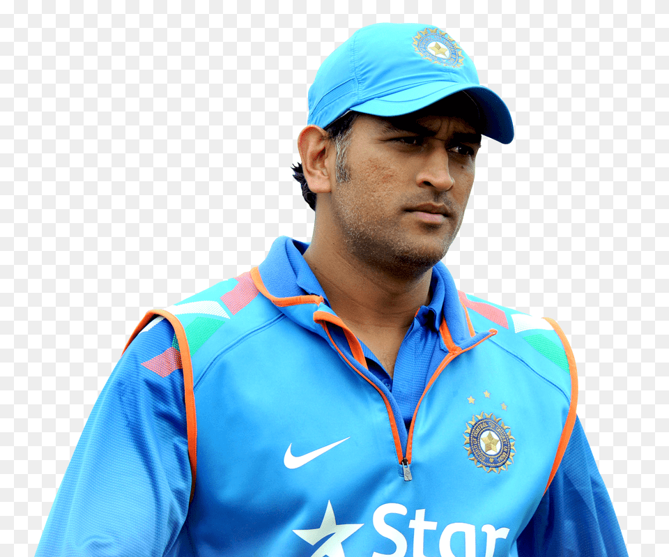 Ms Dhoni Image, Shirt, Hat, Clothing, Cap Free Png Download