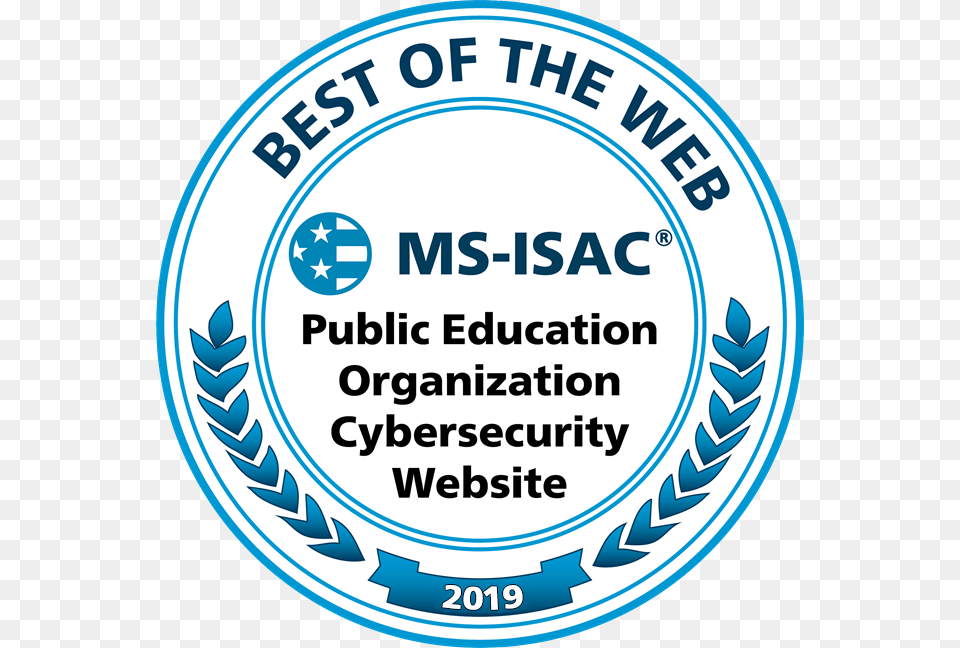 Ms Isac Best Of Web 2019 Education Award Circle, Logo, Badge, Symbol, Disk Free Png Download