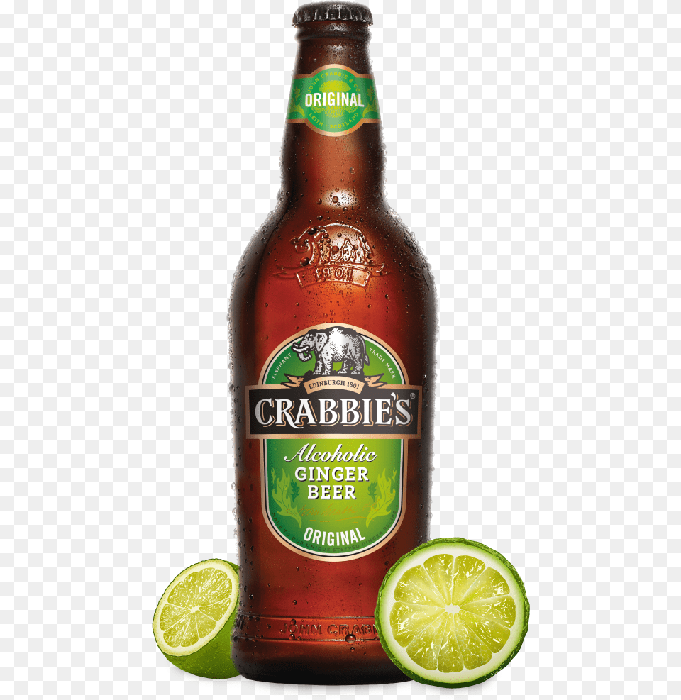 Ms Que Una Cerveza Es Un Refresco Delicioso Slo Crabbies Original Alcoholic Ginger Beer, Alcohol, Plant, Lime, Fruit Free Png Download