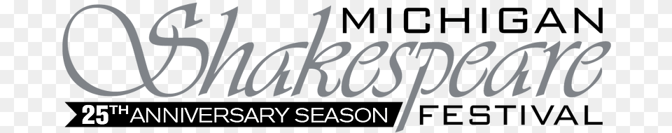 Msf 25th Logo Michigan Shakespeare Festival, Text Free Transparent Png