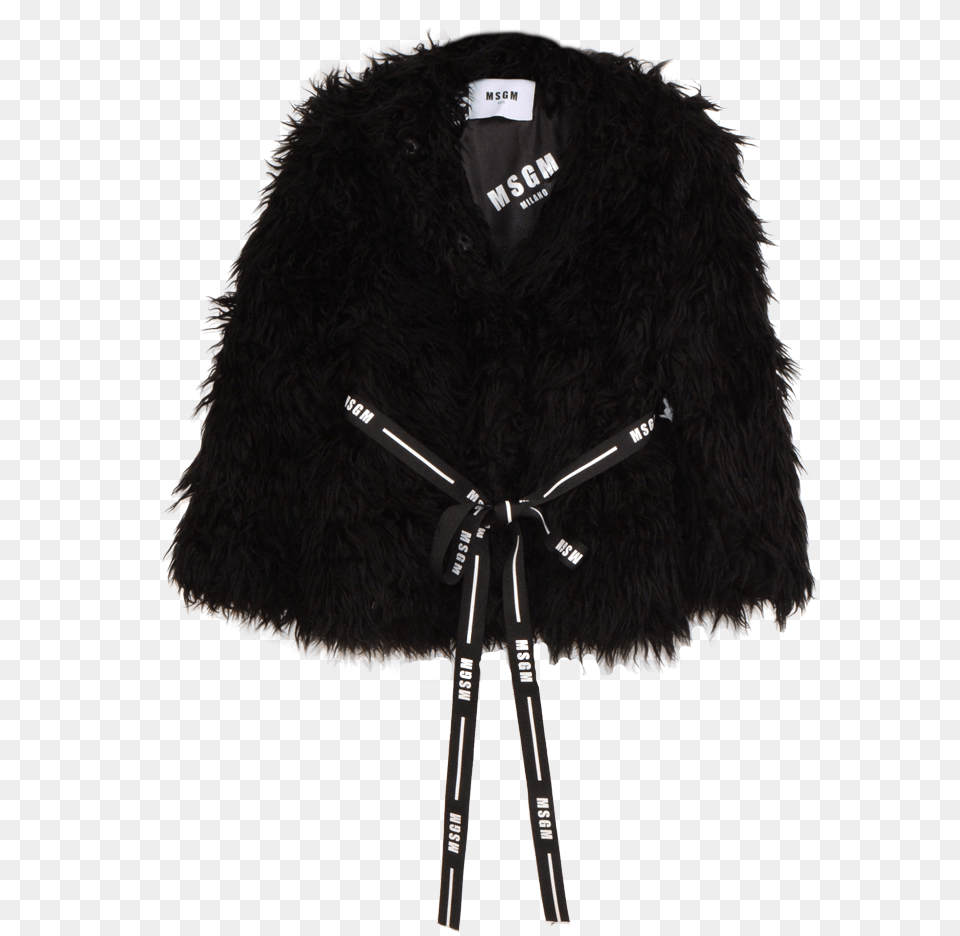 Msgm Kids Msgm Logo Belted Fur Coat Product, Clothing, Adult, Female, Person Free Transparent Png