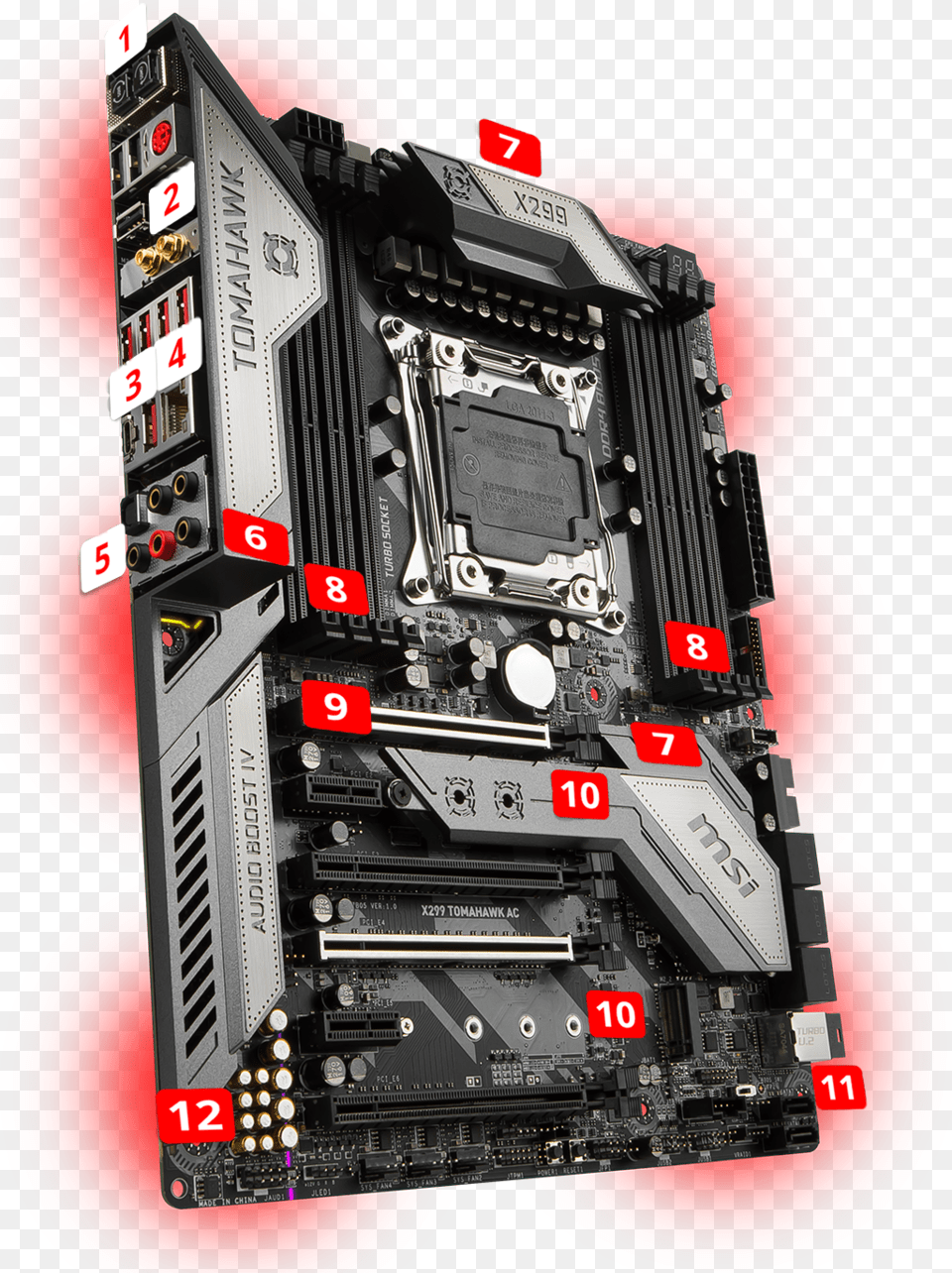 Msi Atx Tomahawk Ac Motherboard Computer Alliance, Computer Hardware, Electronics, Hardware, Toy Png