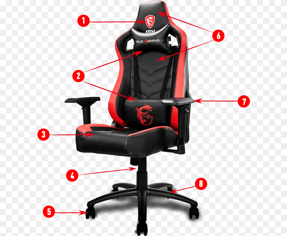 Msi Ch110 Gaming Chair, Cushion, Home Decor, Furniture Free Png