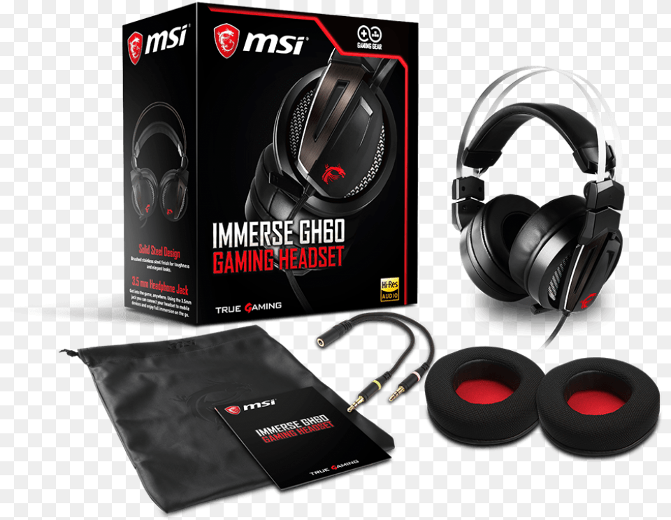Msi Immerse Gh60 Gaming, Electronics, Headphones Free Transparent Png