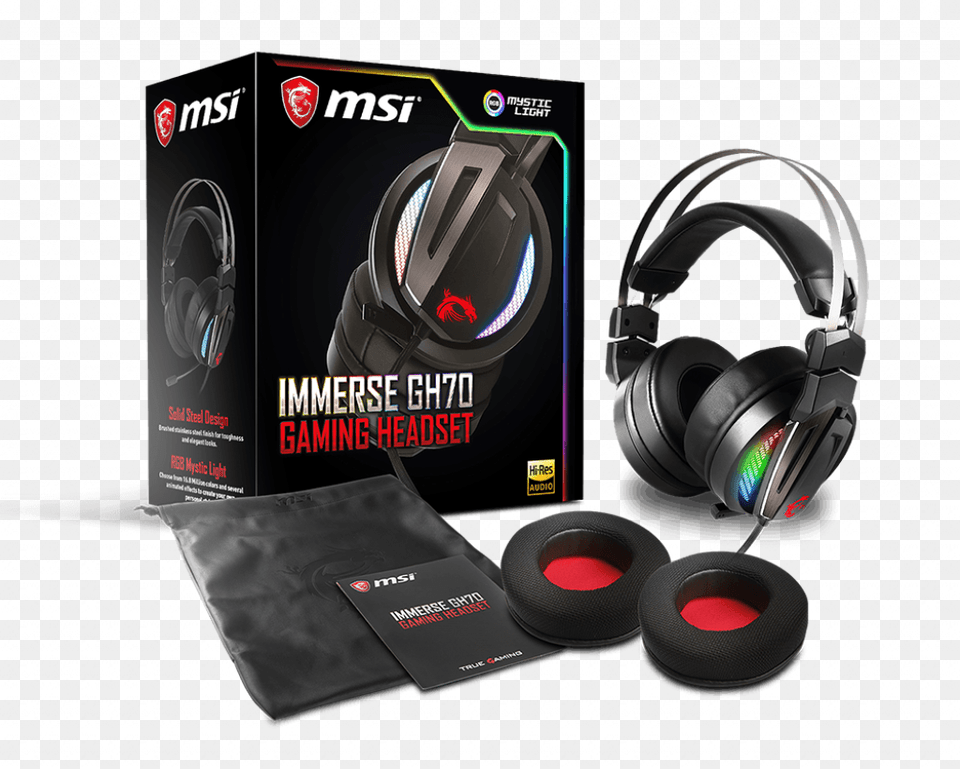 Msi Immerse Gh70 Gaming Headset, Electronics, Headphones Free Png Download
