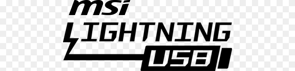 Msi Lightning Usb Logo Micro Star International, Gray Png