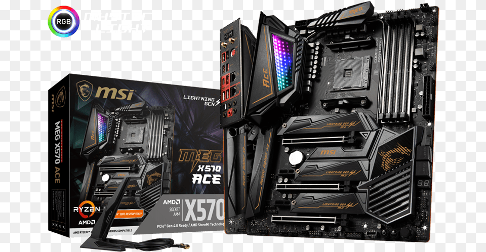 Msi Meg X570 Ace, Computer Hardware, Electronics, Hardware Free Png Download