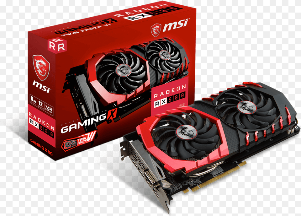 Msi Radeon Rx 580 Gaming X 8g Msi Rx 570 Gaming X, Computer Hardware, Electronics, Hardware, Engine Free Png