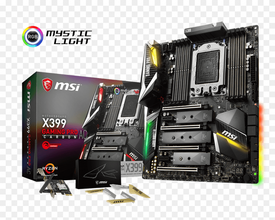 Msi X399 Gaming Pro Carbon Ac, Computer Hardware, Electronics, Hardware Free Png Download