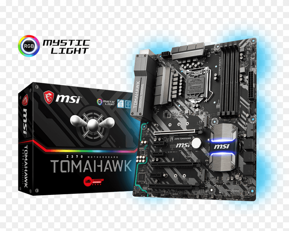 Msi Z370 Tomahawk Motherboard, Computer Hardware, Electronics, Hardware Free Png