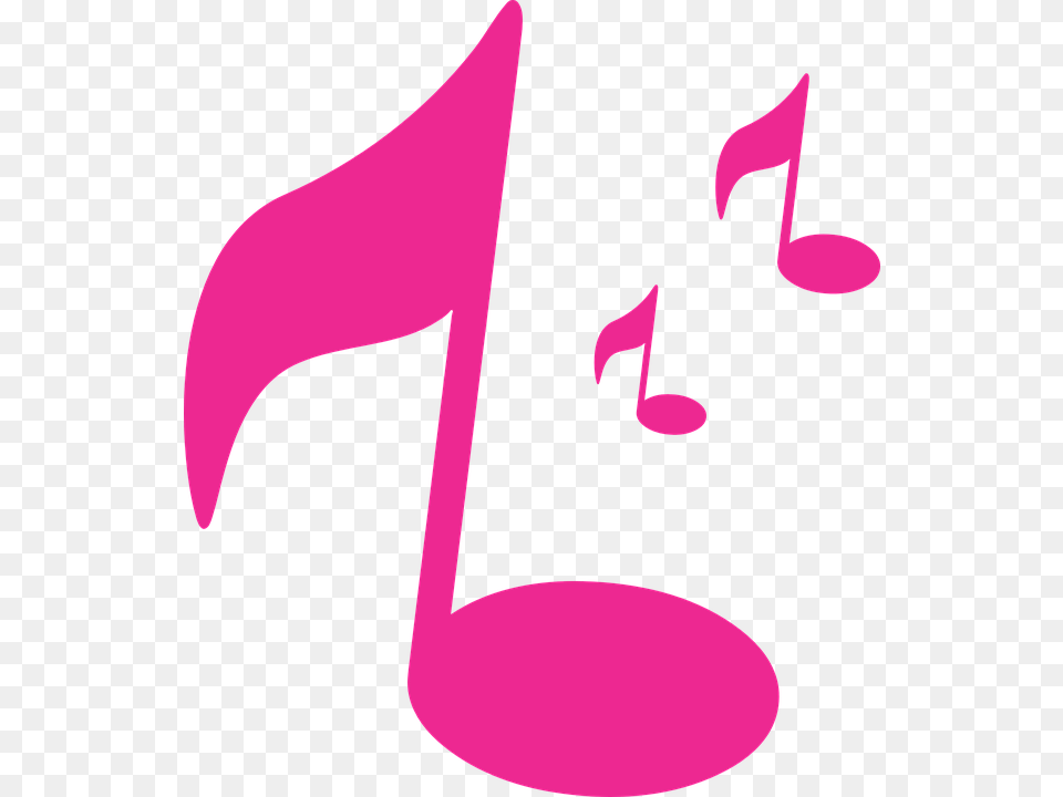 Msica Musicales Notas Sonido Pink Music Note Clipart, Text Free Png Download