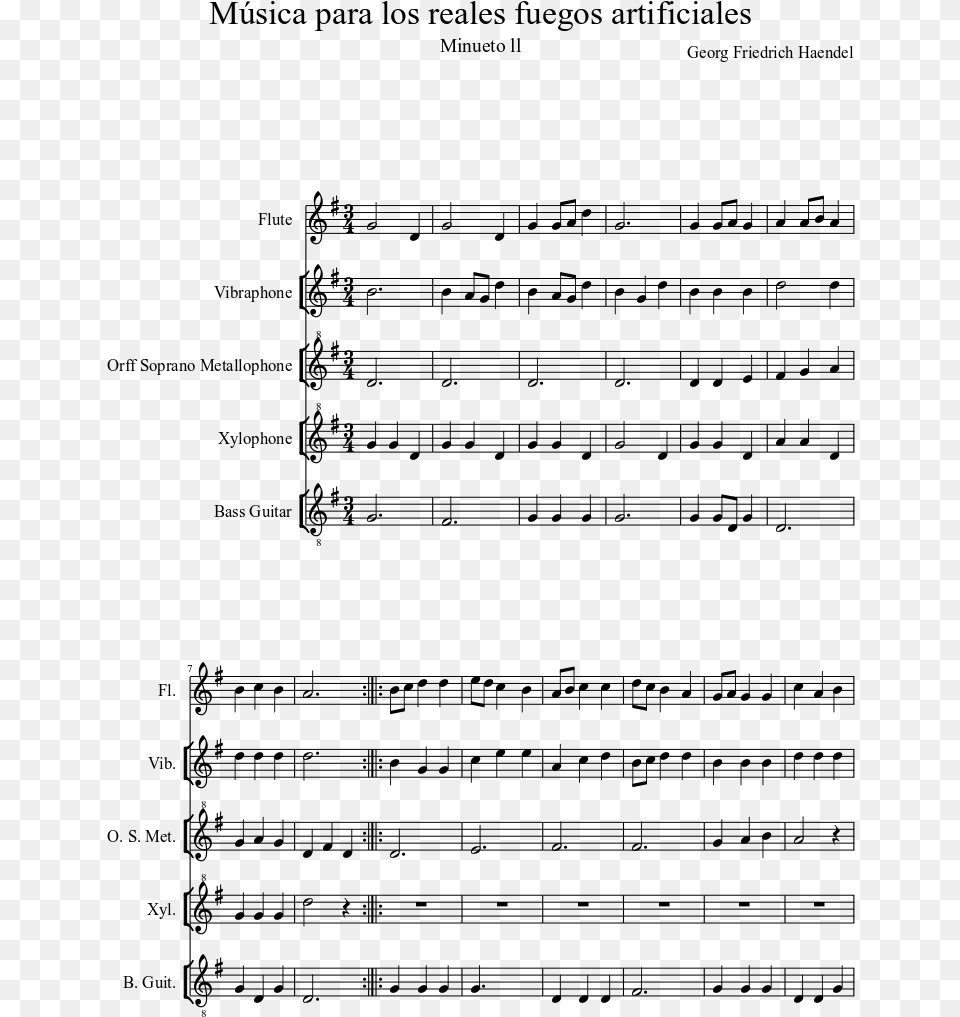 Msica Para Los Reales Fuegos Artificiales Sheet Music Music, Gray Png