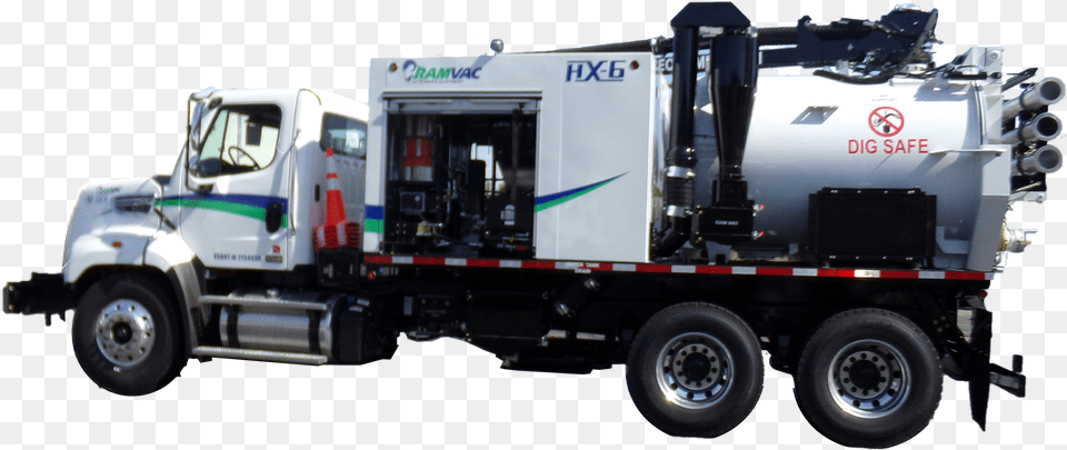 Msized Hydro Excavation Truck Hx 6 Trailer Truck, Transportation, Vehicle, Machine, Wheel Free Png Download