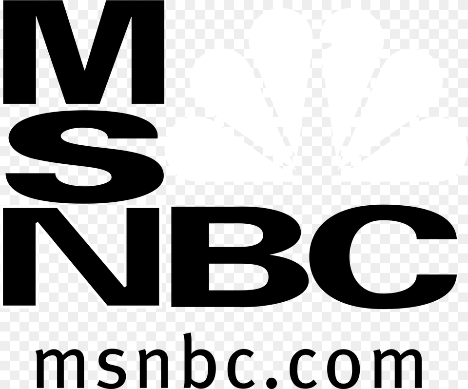 Msnbc Logo Black And White Oval, Stencil, Text Free Transparent Png