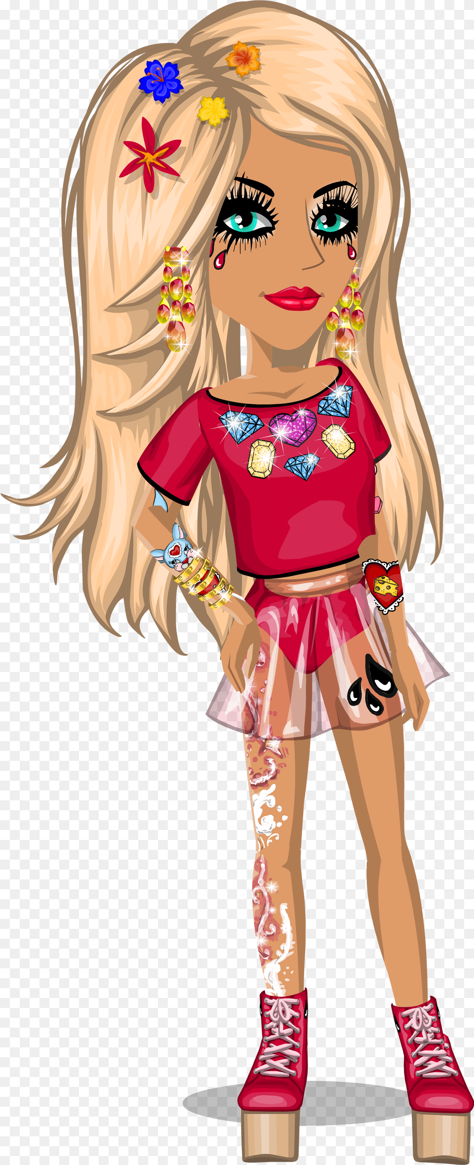 Msp December Roxy Msp Moviestarplanet People, Adult, Toy, Person, Female Free Png