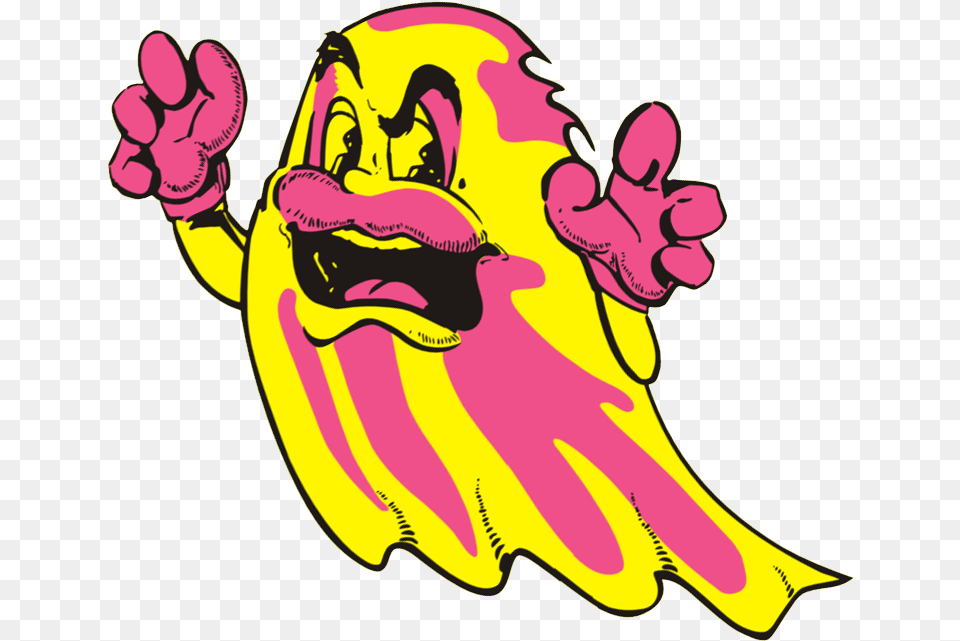 Mspac Ghost Ms Pac Man Side Art, Baby, Person, Body Part, Hand Free Png Download